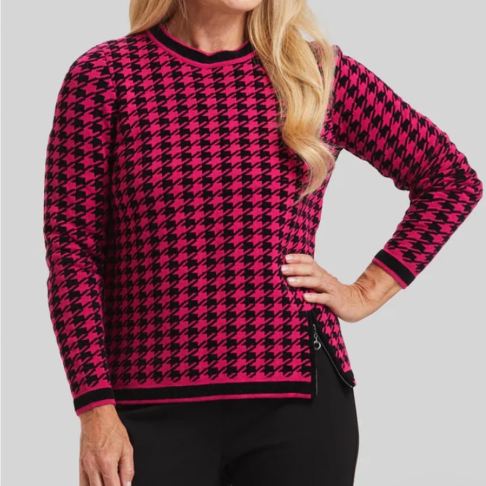 Peace of Cloth Chenile Houndstooth Sweater